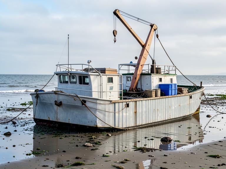 Barge ostréicole 9 m, moteur 60 CV révisé