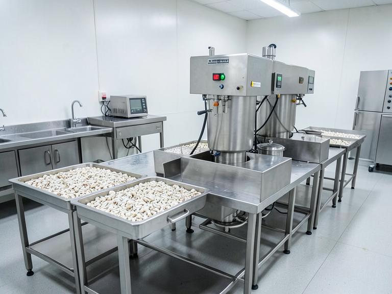 Tables de tri inox + calibreuse